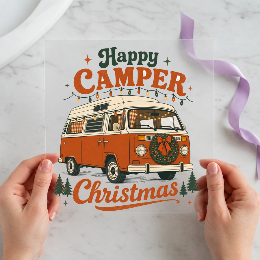 Happy Camper Christmas Christmas DTF transfer design