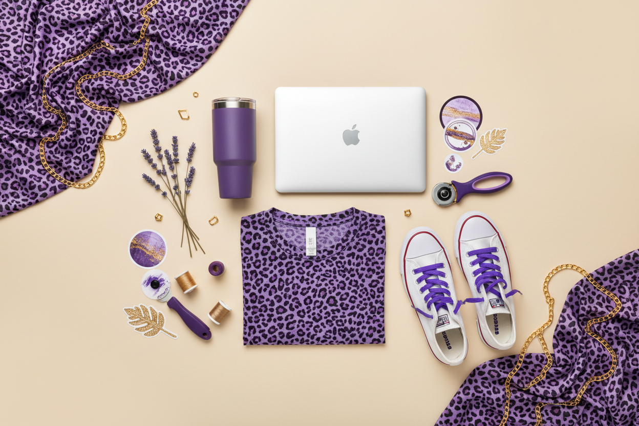 Header banner flatlay