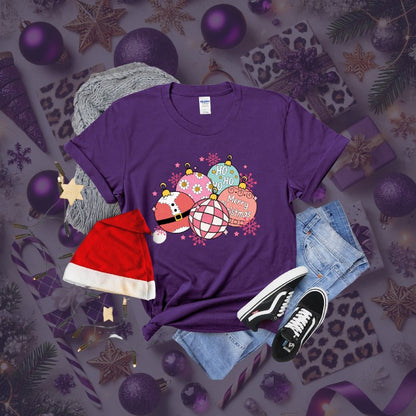 Ho Ho Ho Merry Christmas" Ornament Gildan T-Shirt - Marie Gems