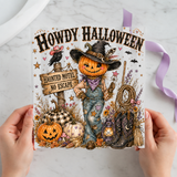 Howdy Halloween Scarecrow individual product photo included in the Spooky Country Animal Volume 1 five-pack DTF transfer bundle