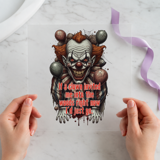 I'd Just Go Horror Current individual product photo included in the Halloween Volume 9 five-pack DTF transfer bundle