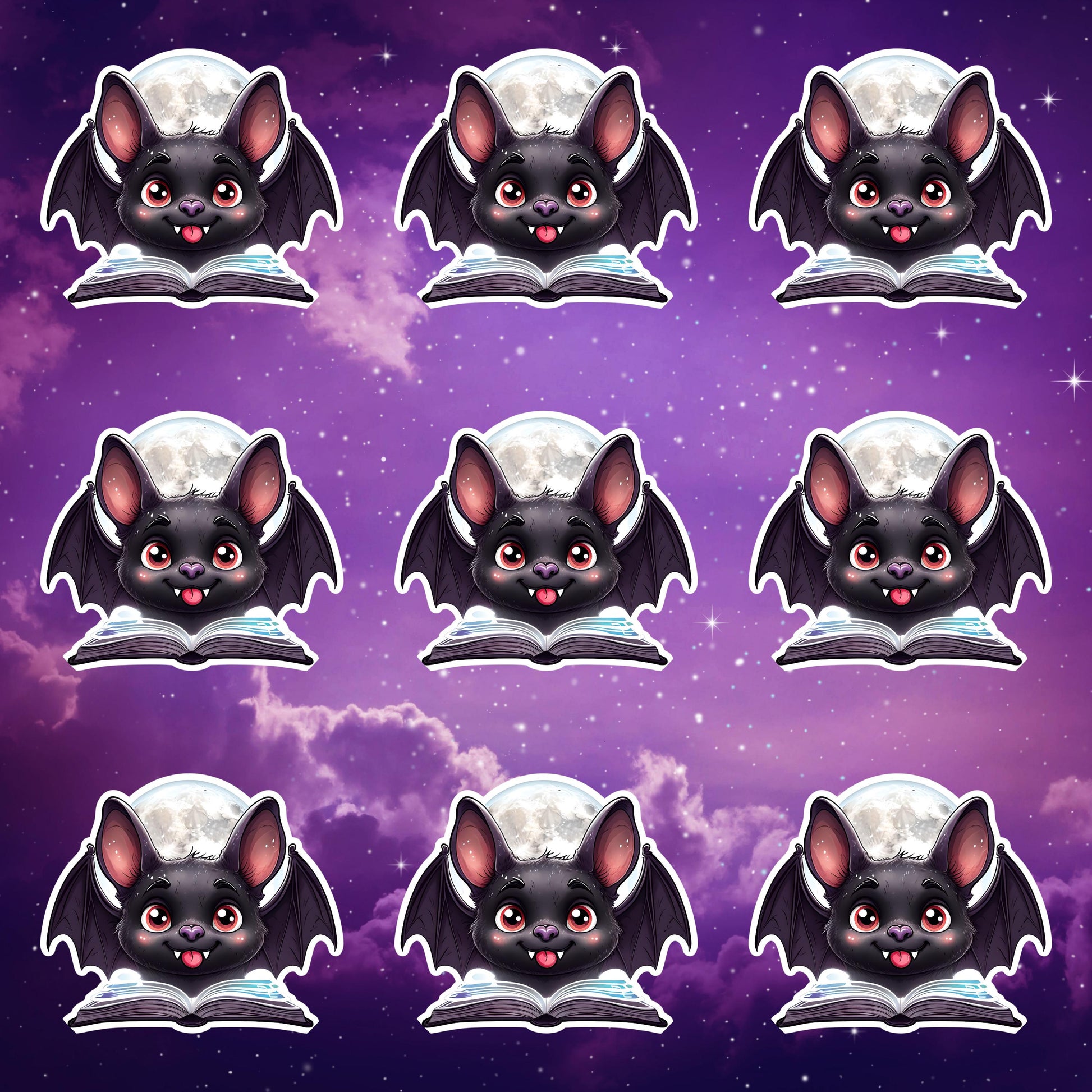 Adorable Bat Sticker - Unique Bookish Halloween Decor | Perfect for Laptops, Water Bottles & More
