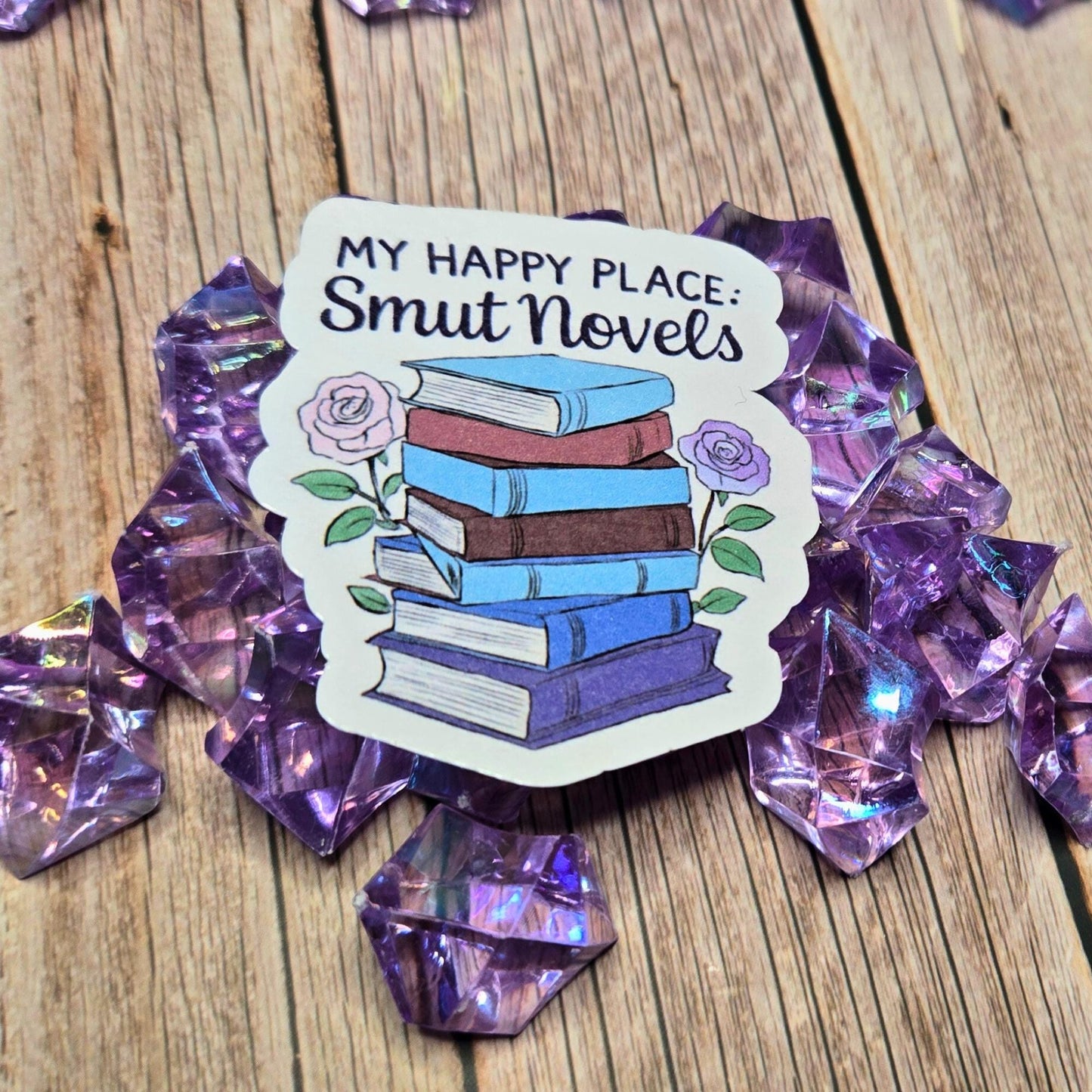 Smut Novels Sticker: My Happy Place Book Lover Decal