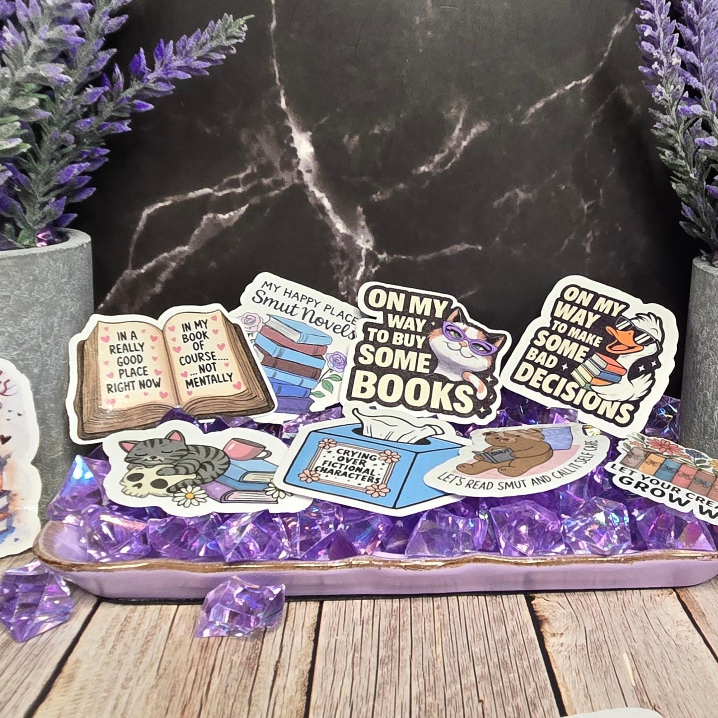 Ultimate 12-Sticker Book Lover Bundle: Smut, Goth, Funny, & Cozy Reader Decals - Diverse Literary Collection