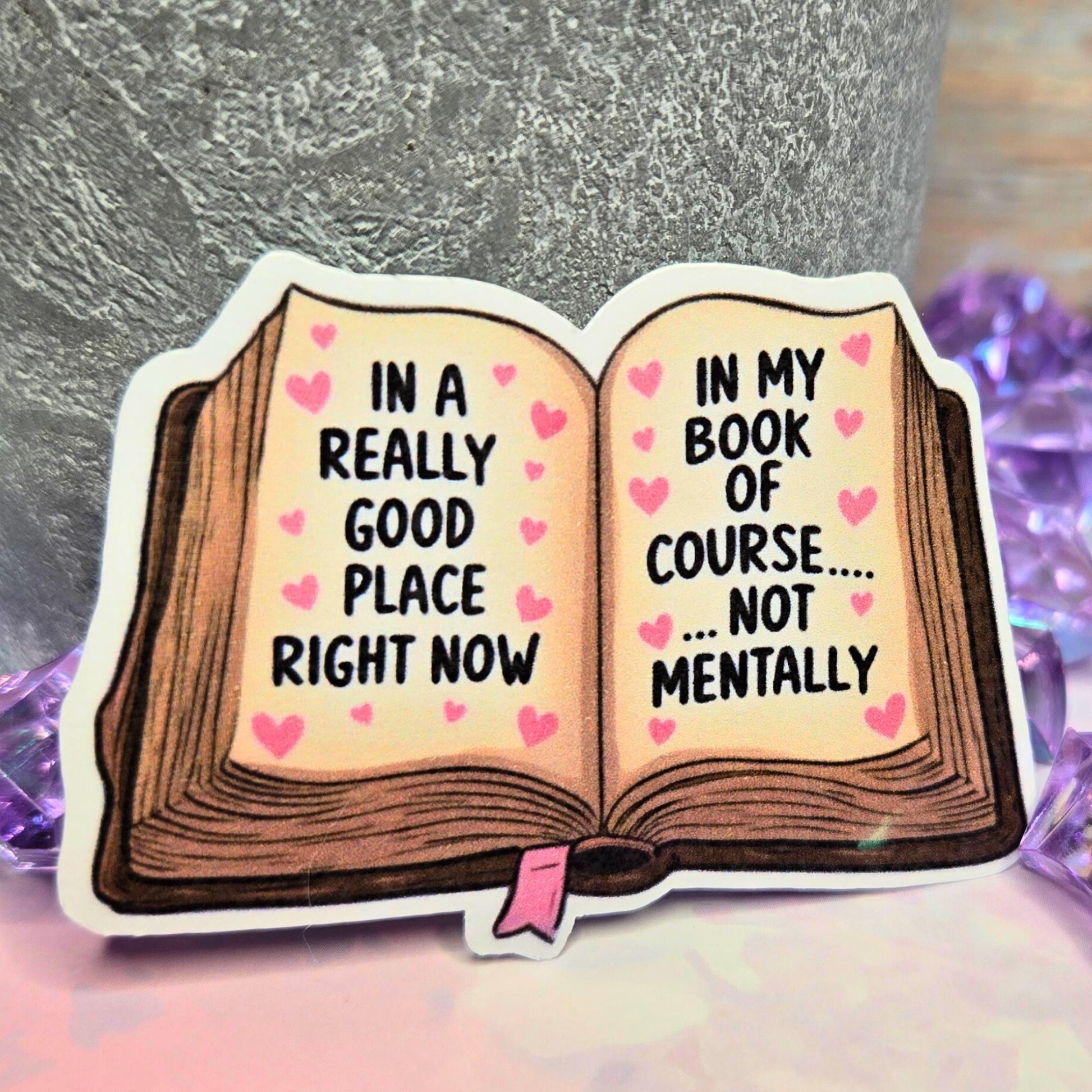 Funny Book Lover Sticker: Relatable Reader Humor Vinyl Decal