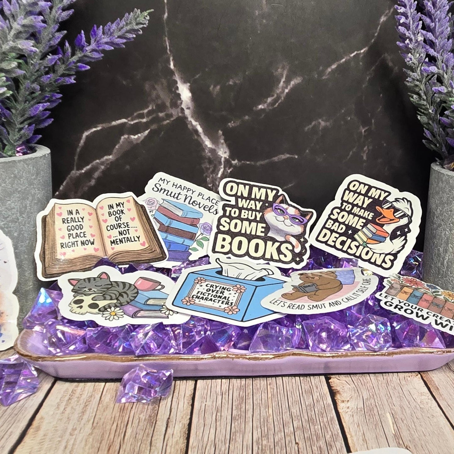 Ultimate 12-Sticker Book Lover Bundle: Smut, Goth, Funny, & Cozy Reader Decals - Diverse Literary Collection