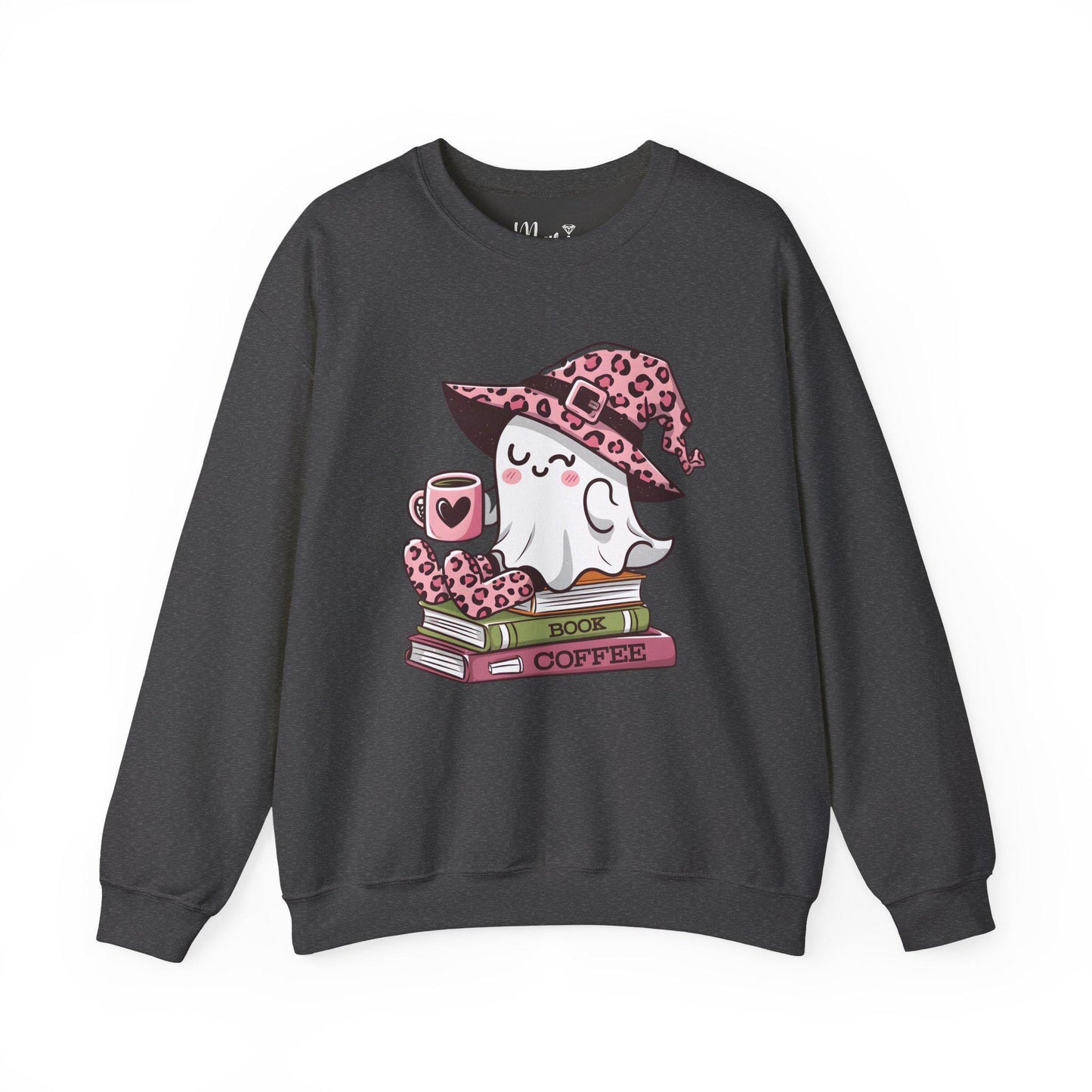 Spooky Ghost Reading Sweatshirt: Halloween Book Lover Jumper