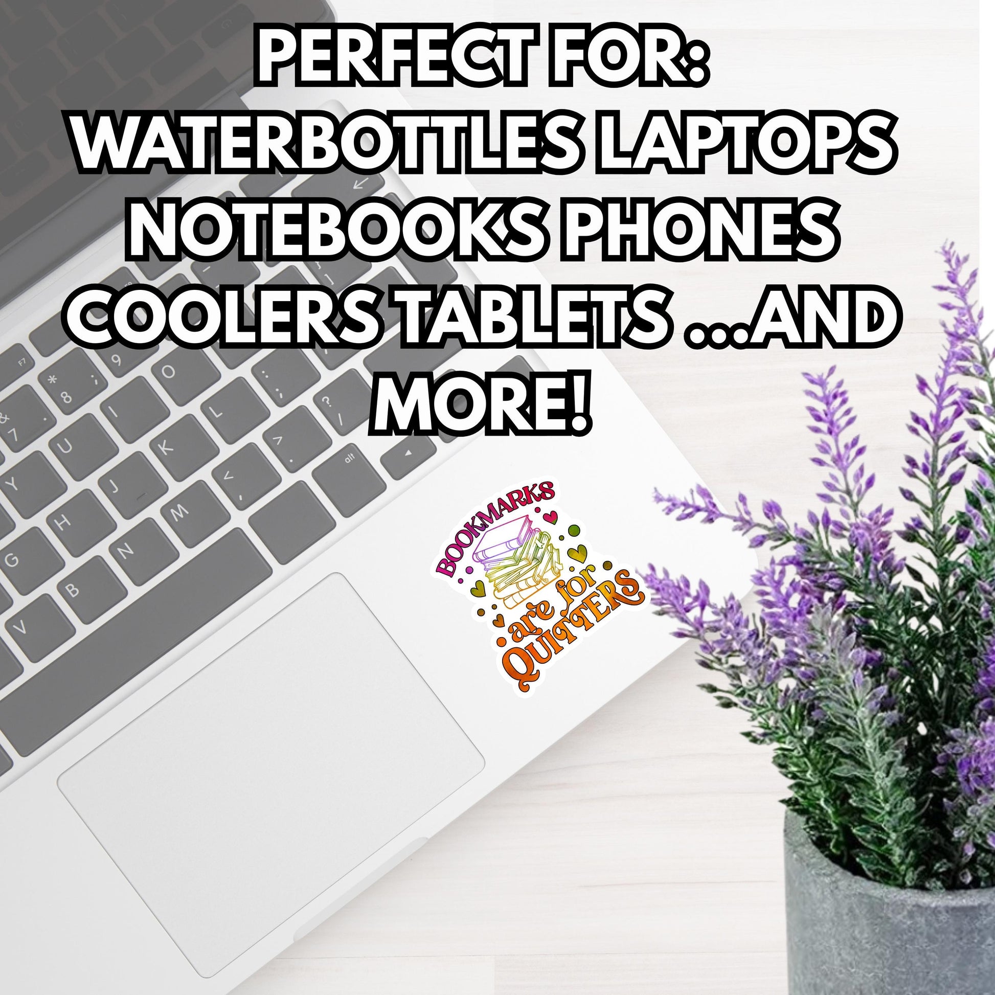 Bookmarks Are for Quitters Sticker, Bookish Sticker, Reading Sticker, Book Lover Gift, Water-Resistant Vinyl Decal
