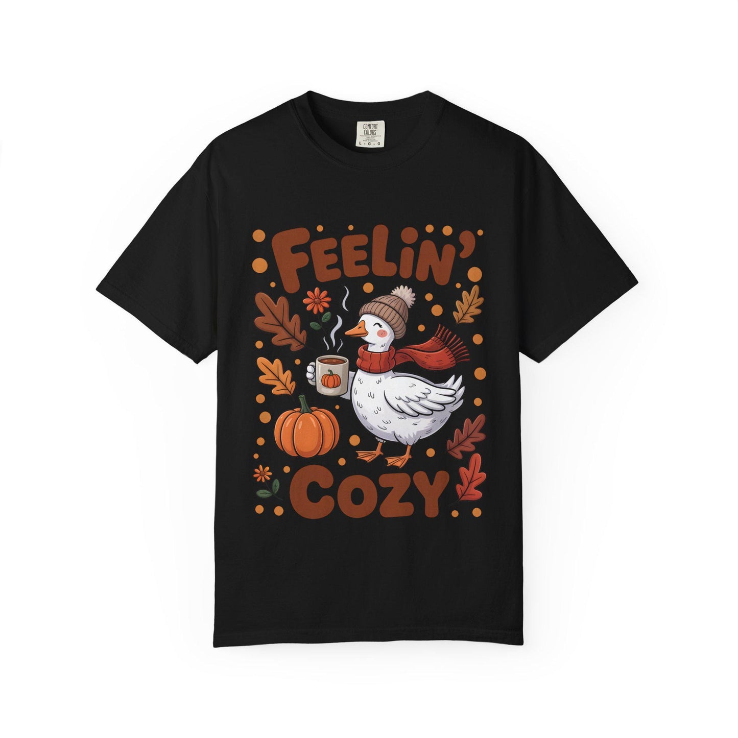 Feelin' Cozy Duck T-Shirt: Vintage Autumn Vibes, Thanksgiving Tee