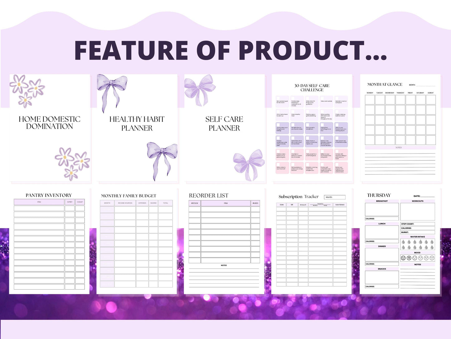 2026 ADHD Digital Planner Printable | Focused Productivity Journal with Monthly Weekly Daily Layouts for Adults & Teens