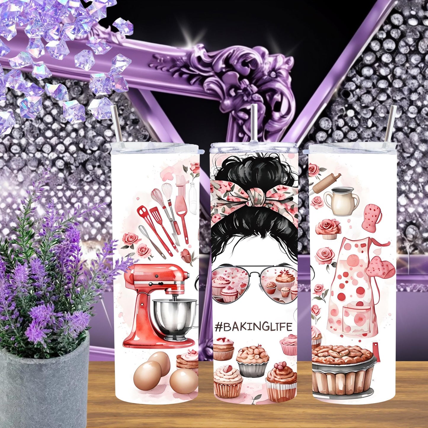 BakingLife 20 oz Stainless Steel Tumbler - Perfect Gift for Bakers!