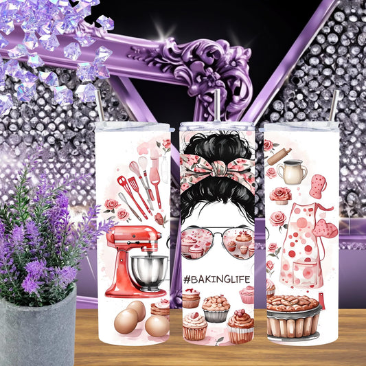 BakingLife 20 oz Stainless Steel Tumbler - Perfect Gift for Bakers!