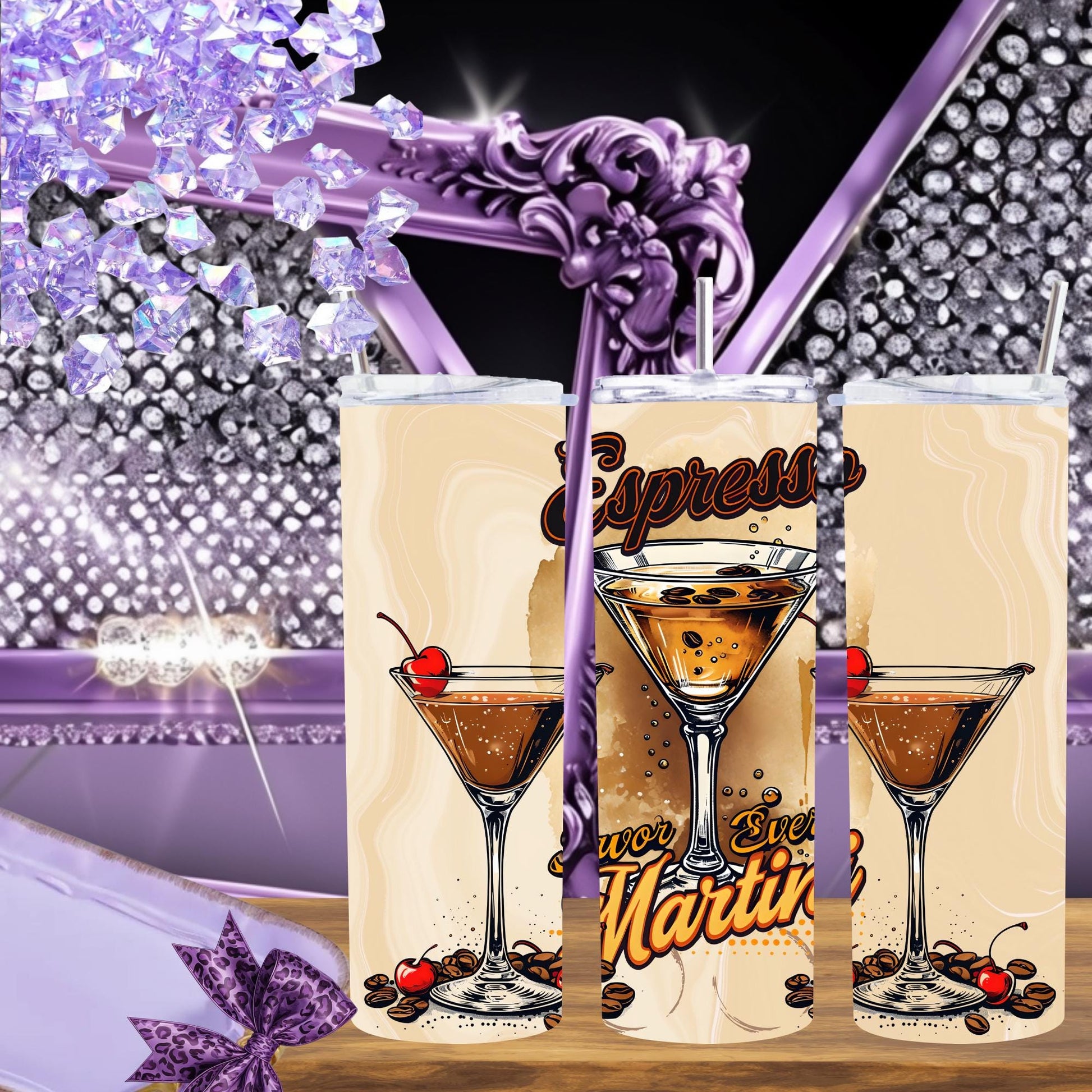 Indulge in Style: 20 oz Espresso Martini Tumbler - Sip & Savor in Chic Design