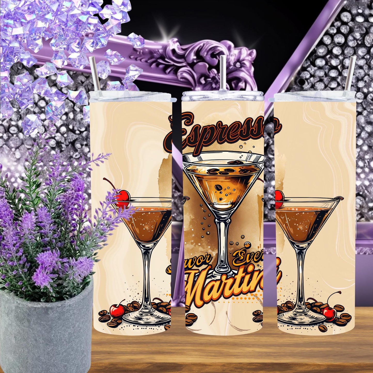 Indulge in Style: 20 oz Espresso Martini Tumbler - Sip & Savor in Chic Design