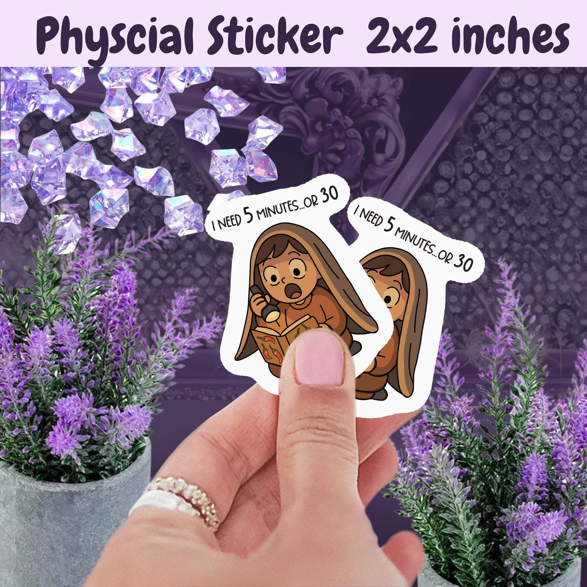 I Need 5 Minutes Or 30 Sticker: Spicy Romance Book Lover Kindle Decal