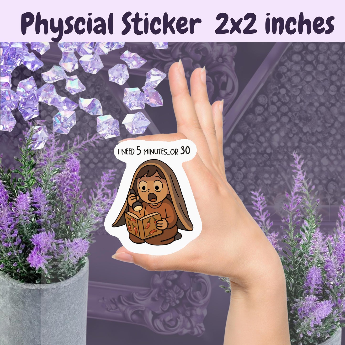 I Need 5 Minutes Or 30 Sticker: Spicy Romance Book Lover Kindle Decal