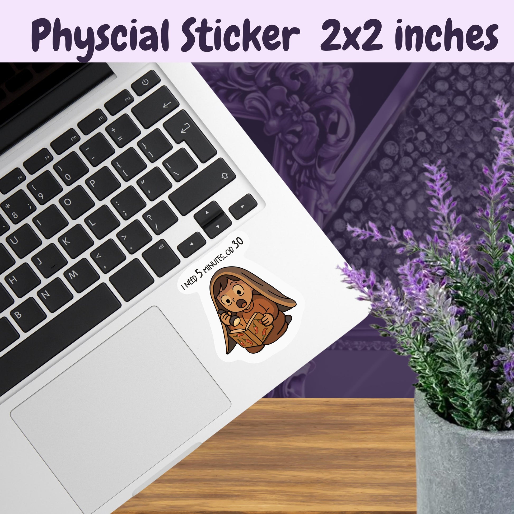 I Need 5 Minutes Or 30 Sticker: Spicy Romance Book Lover Kindle Decal
