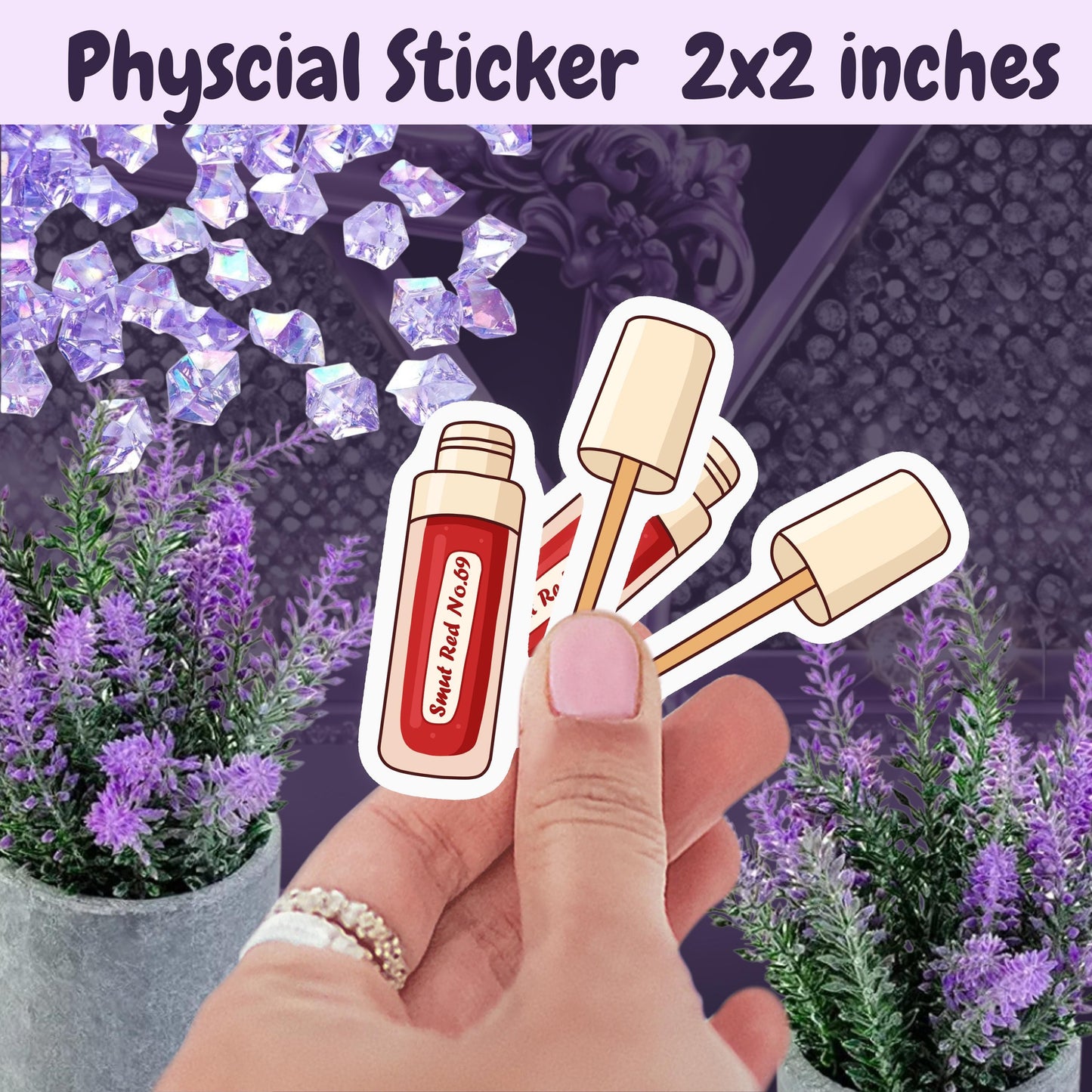 Smut Red No. 69 Vinyl Sticker: Spicy Romance Book Lover Gift