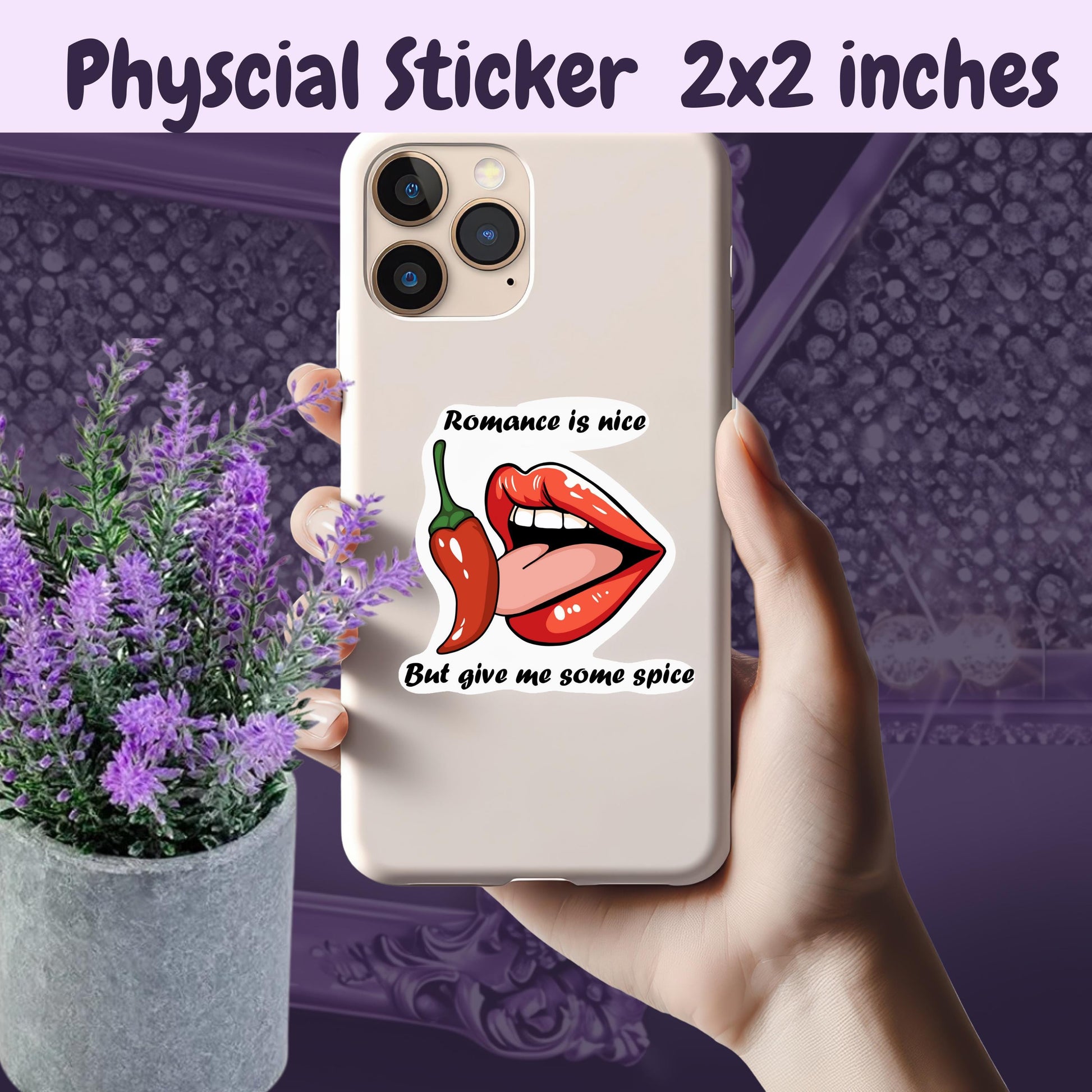 Spicy Romance Book Club Sticker: Retro Lips & Chili Pepper Vinyl Decal