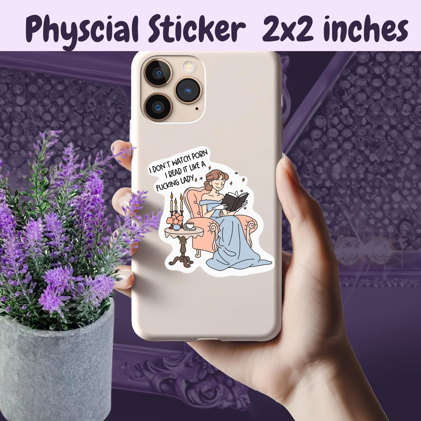 Spicy Romance Book Sticker: I Read It Like A Lady Vinyl Decal