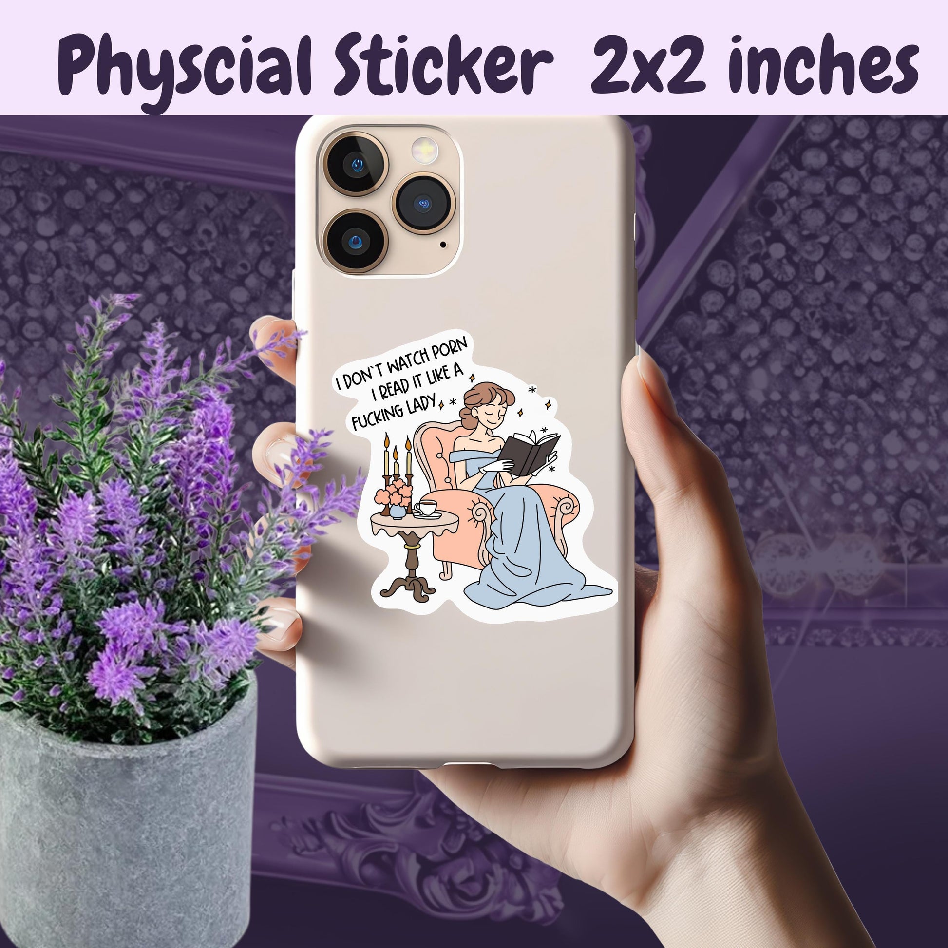 Spicy Romance Book Sticker: I Read It Like A Lady Vinyl Decal