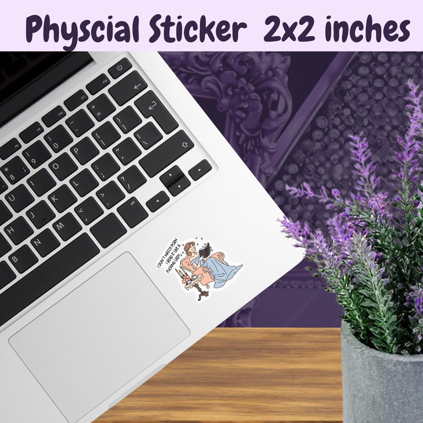 Spicy Romance Book Sticker: I Read It Like A Lady Vinyl Decal