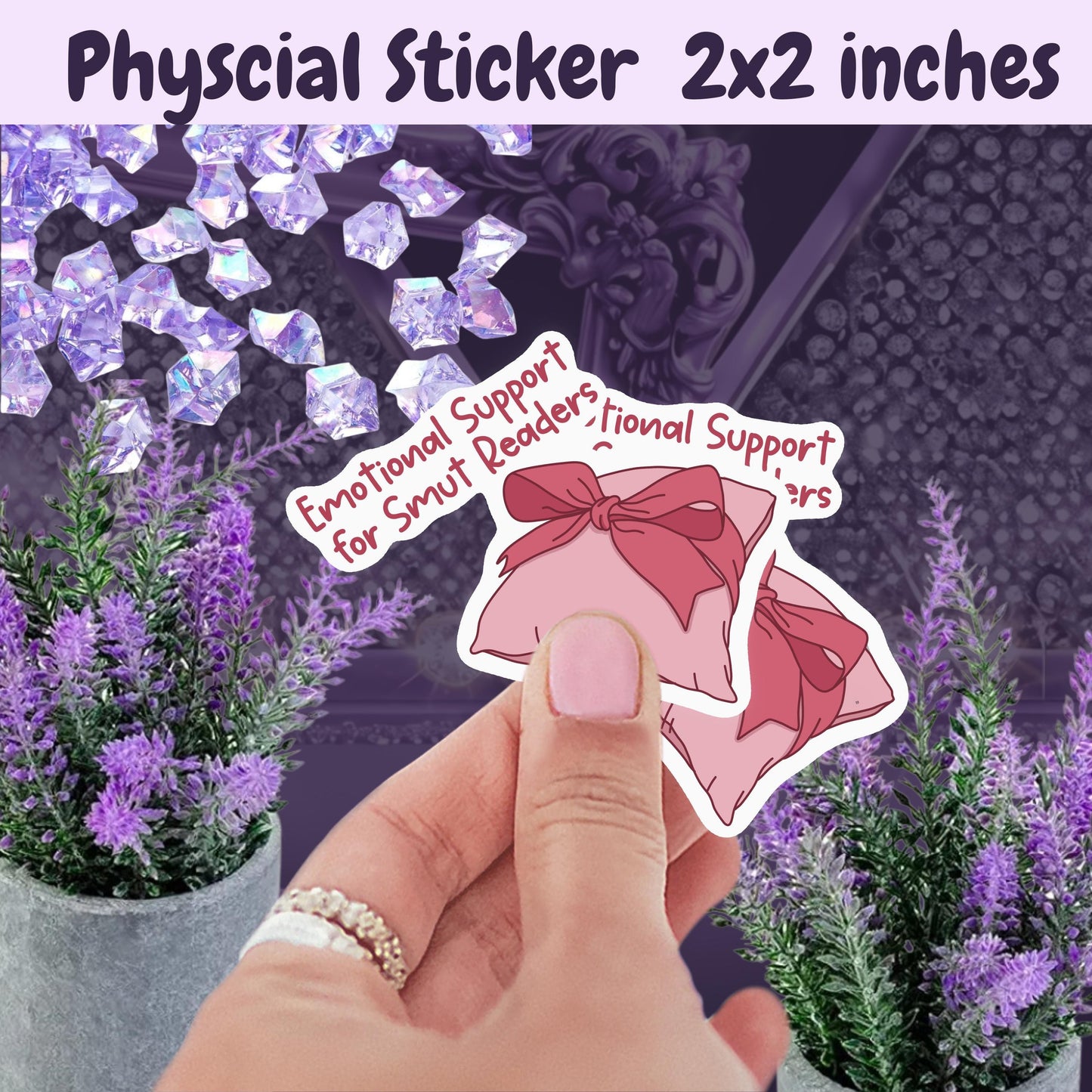 Emotional Support Smut Readers Sticker: Spicy Romance Book Club