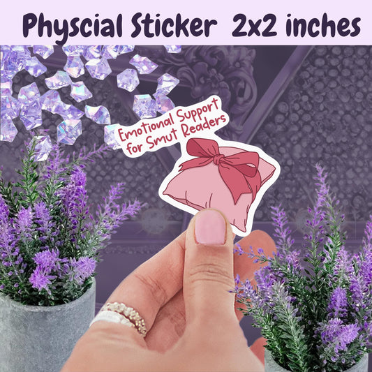 Emotional Support Smut Readers Sticker: Spicy Romance Book Club