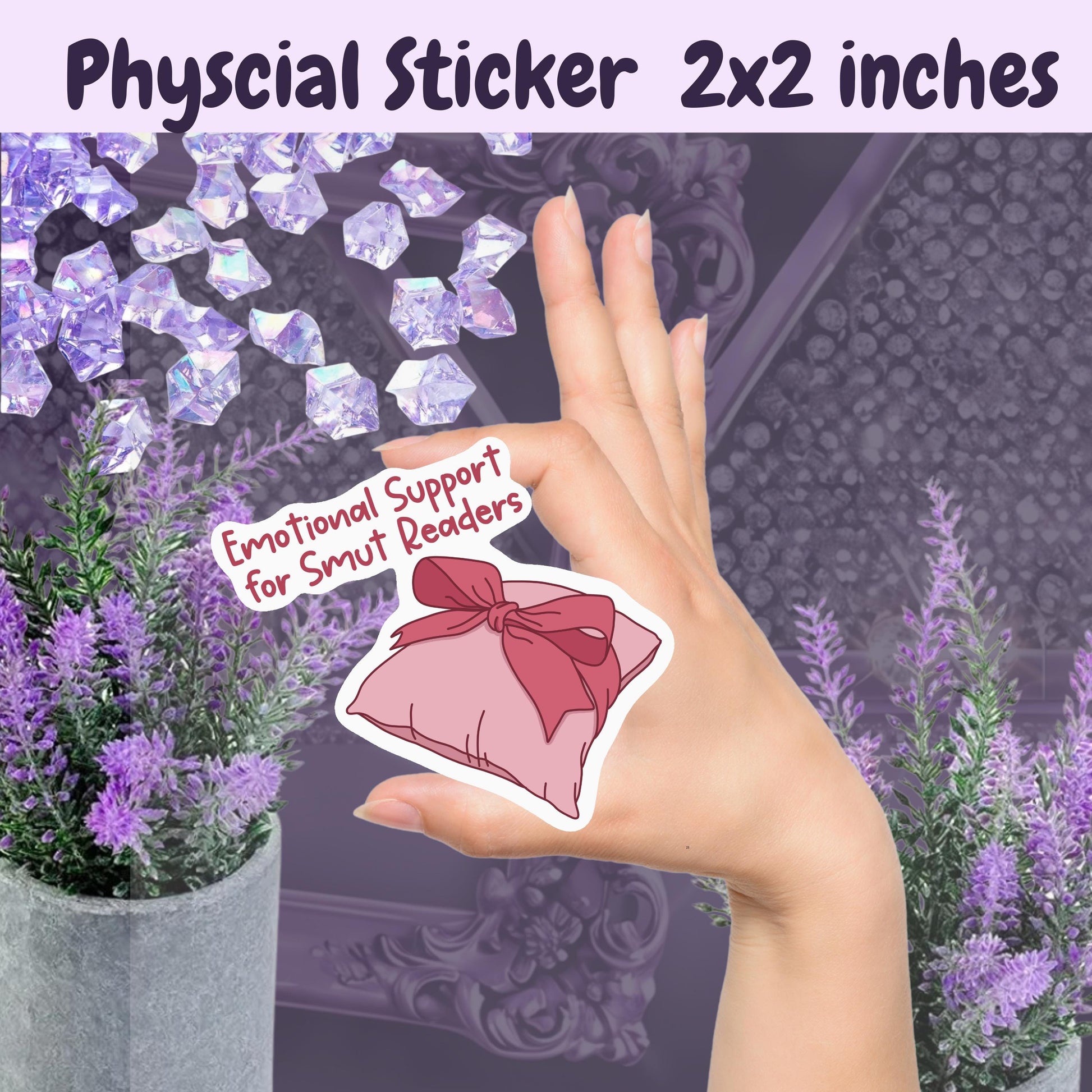 Emotional Support Smut Readers Sticker: Spicy Romance Book Club