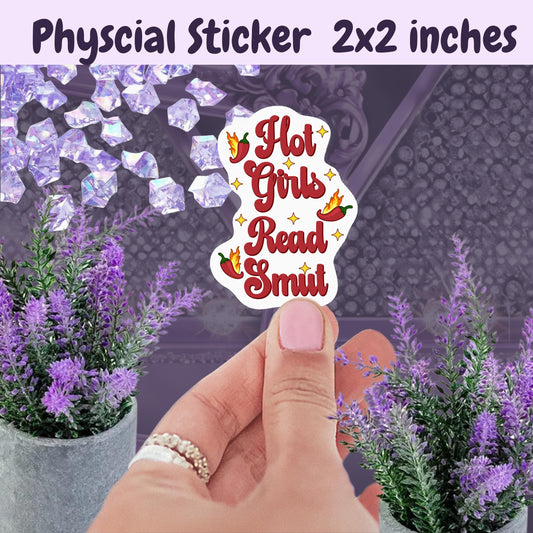 Hot Girls Read Smut Sticker: Spicy Book Club Kindle Decal