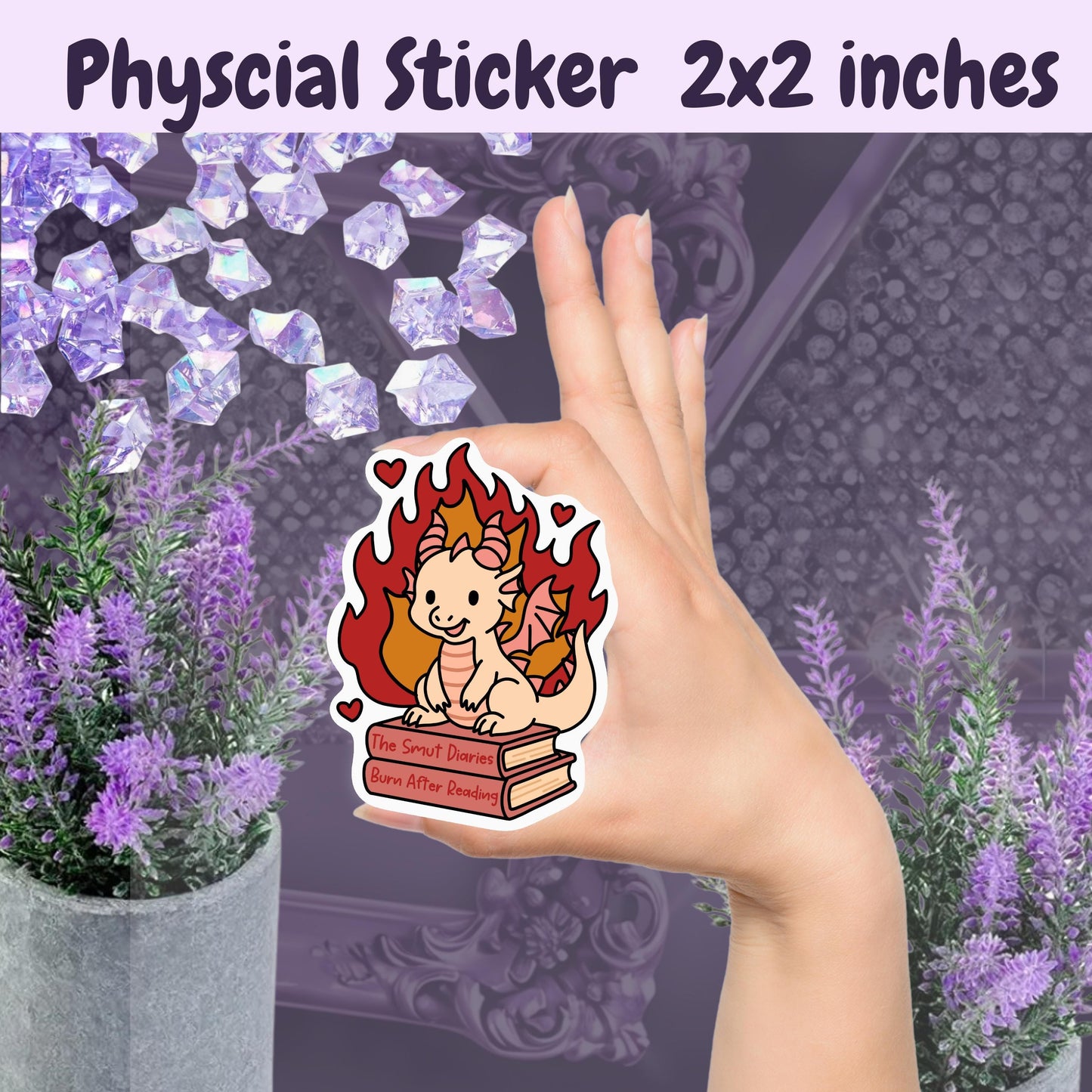 Smut Diaries Dragon Sticker: Spicy Romance Book Lover Kindle Decal