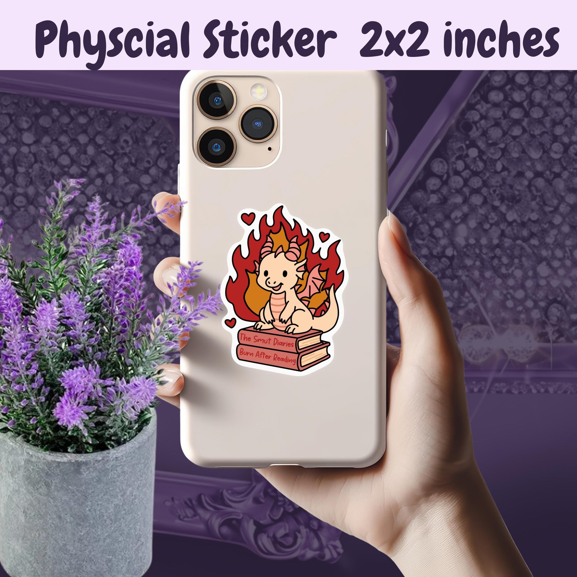 Smut Diaries Dragon Sticker: Spicy Romance Book Lover Kindle Decal