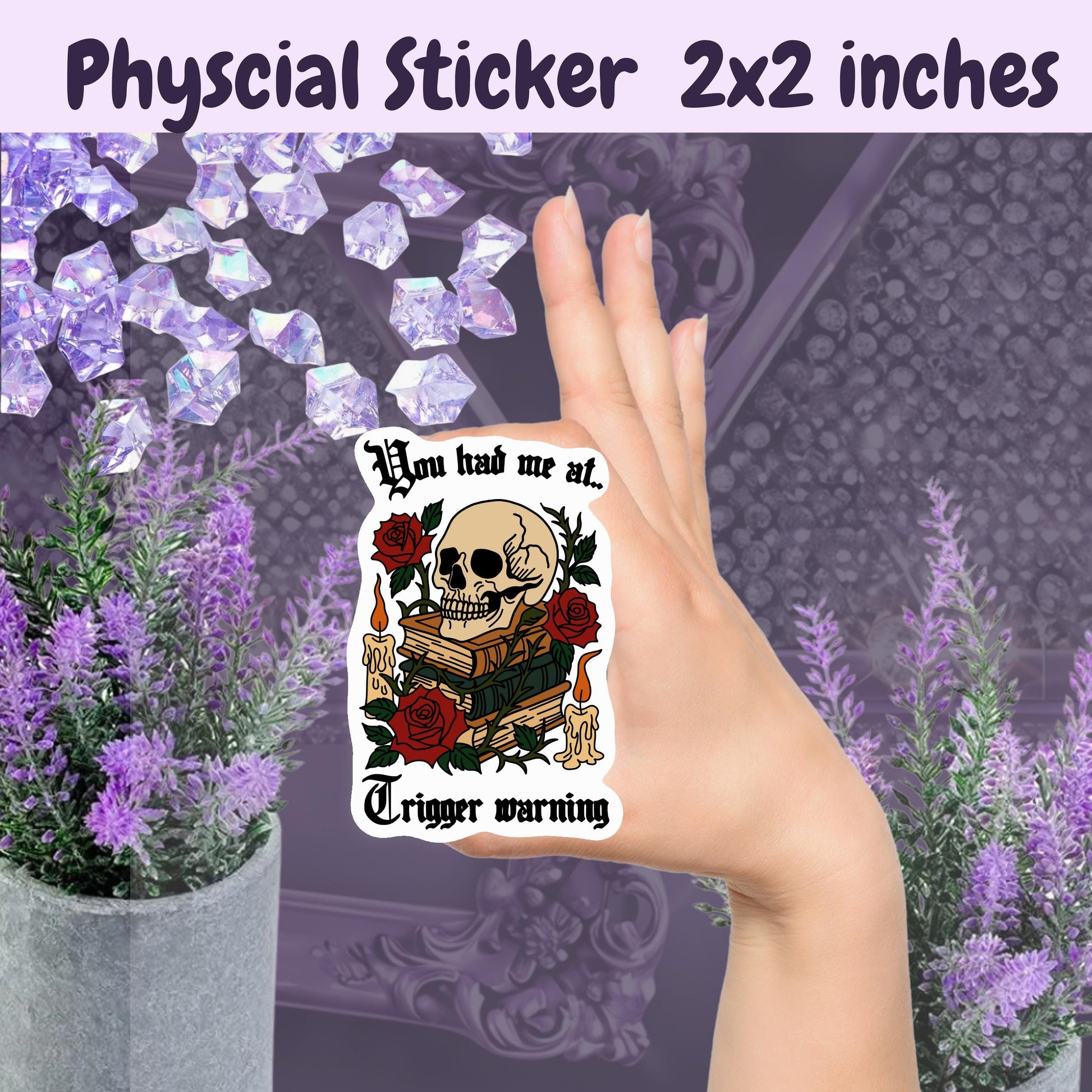 Spicy Romance Book Sticker: Trigger Warning, Smut Reader