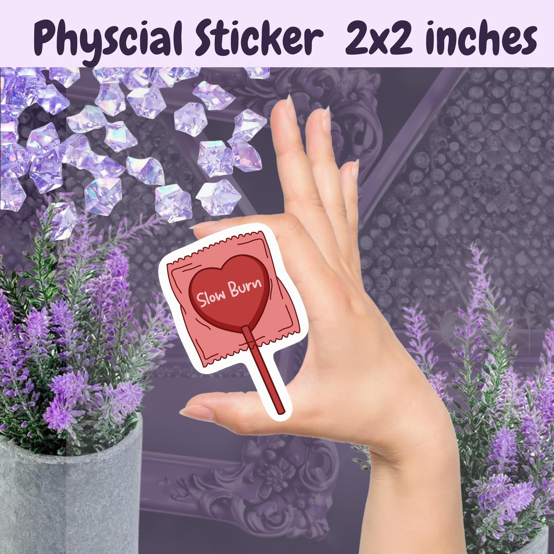 Slow Burn Lollipop Sticker: Spicy Romance Booktok Kindle Decal