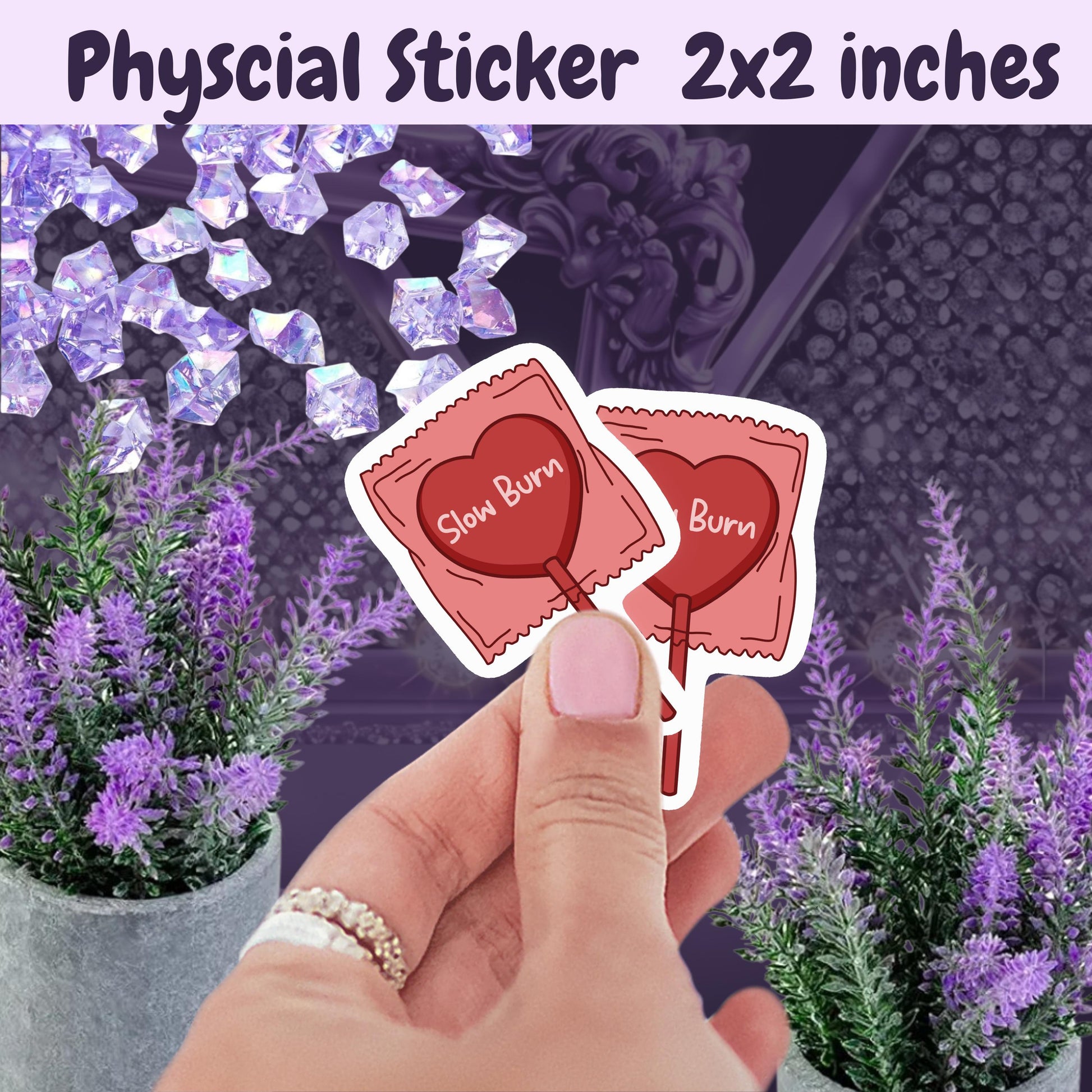 Slow Burn Lollipop Sticker: Spicy Romance Booktok Kindle Decal