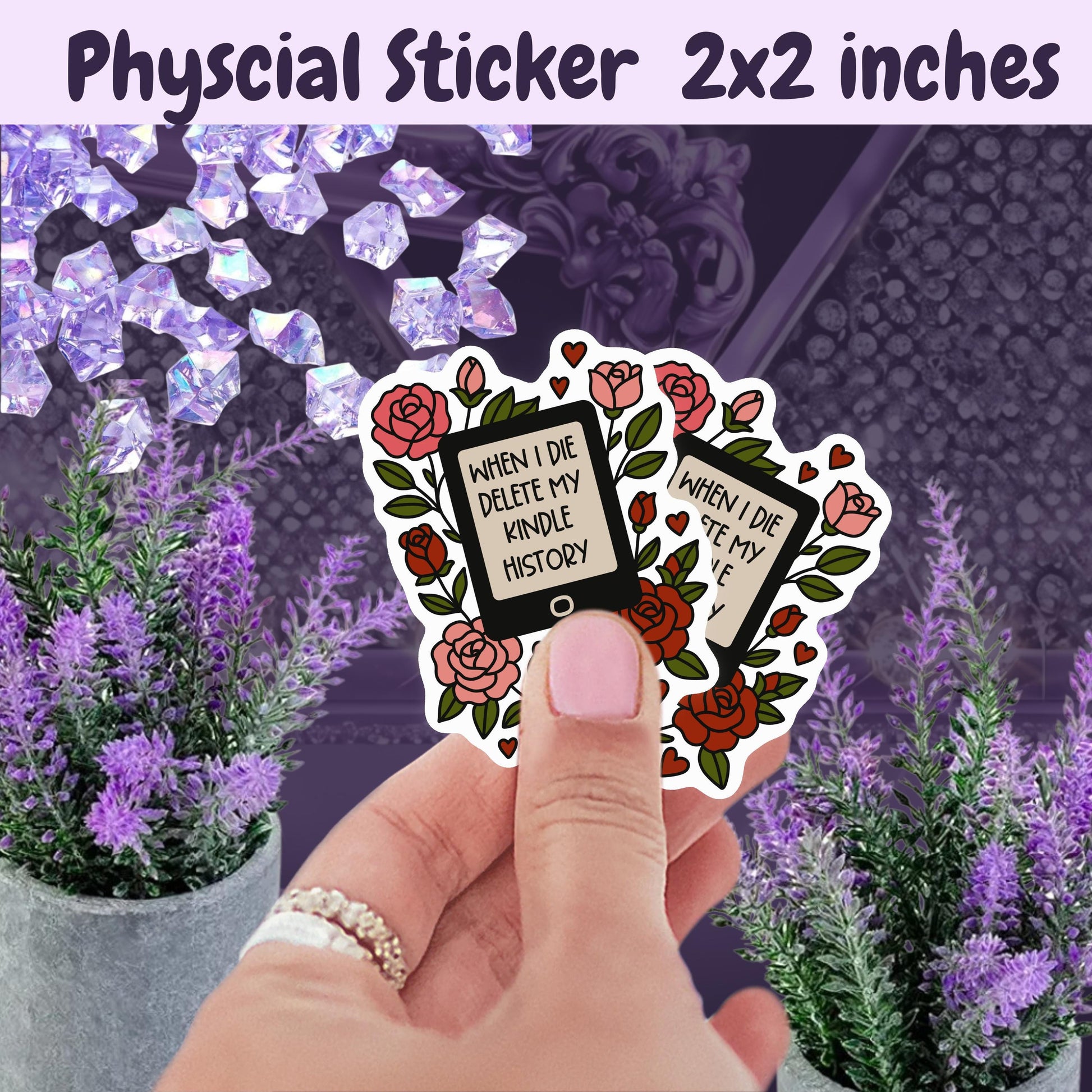 Delete Kindle History Sticker: Spicy Romance Book Lover Vinyl Decal