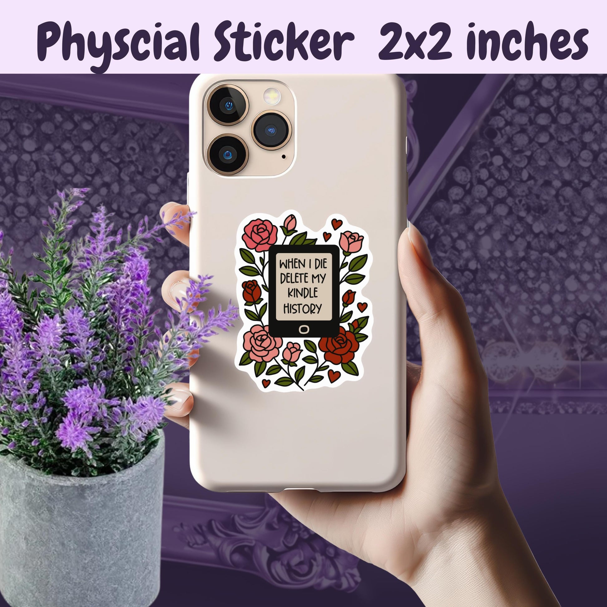 Delete Kindle History Sticker: Spicy Romance Book Lover Vinyl Decal