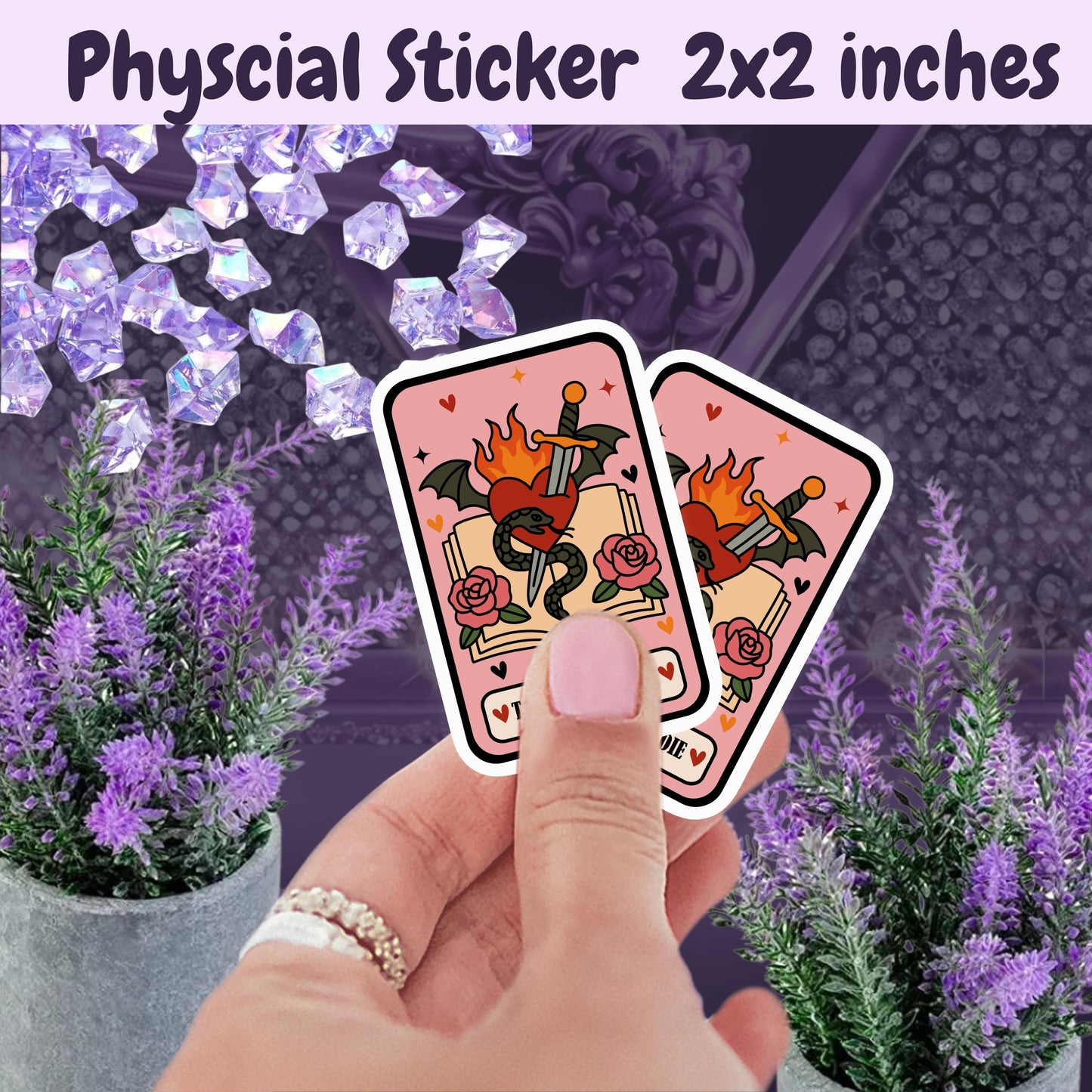 Touch Her & Die Sticker: Spicy Romance Booktok Kindle Vinyl Decal