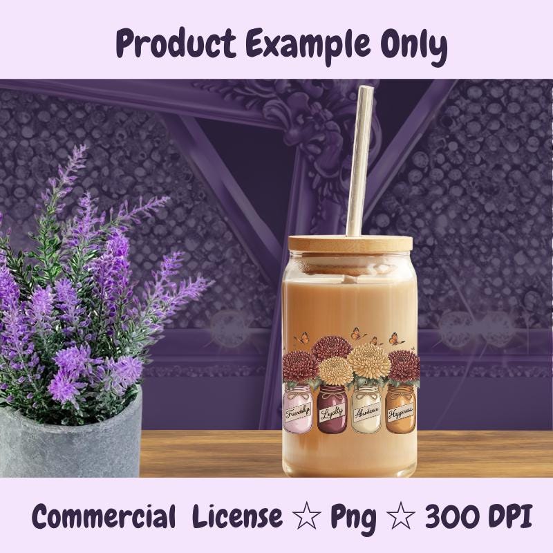 November Birth Flower PNG | Chrysanthemum Jar Clipart | Fall Mason Jar Sublimation | Autumn Floral PNG | 300 DPI Digital Download
