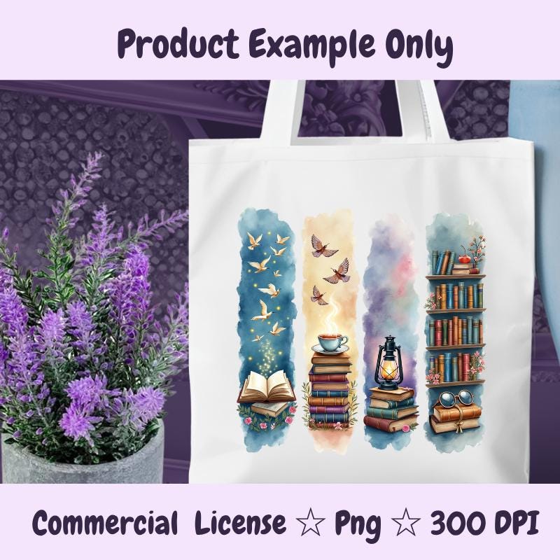 Book Brushstroke PNG | Watercolor Book Lover Clipart | Reading Sublimation Design | Cozy Aesthetic PNG | 300 DPI Instant Download