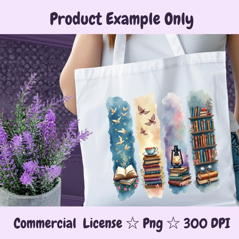 Book Brushstroke PNG | Watercolor Book Lover Clipart | Reading Sublimation Design | Cozy Aesthetic PNG | 300 DPI Instant Download