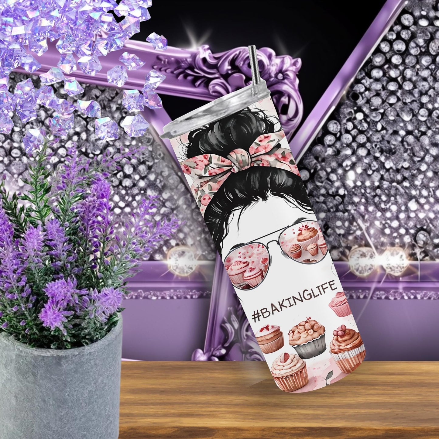 BakingLife 20 oz Stainless Steel Tumbler - Perfect Gift for Bakers!