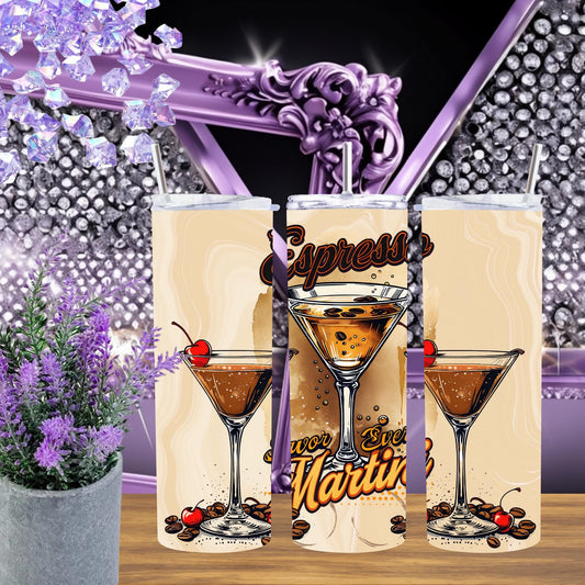 Indulge in Style: 20 oz Espresso Martini Tumbler - Sip & Savor in Chic Design