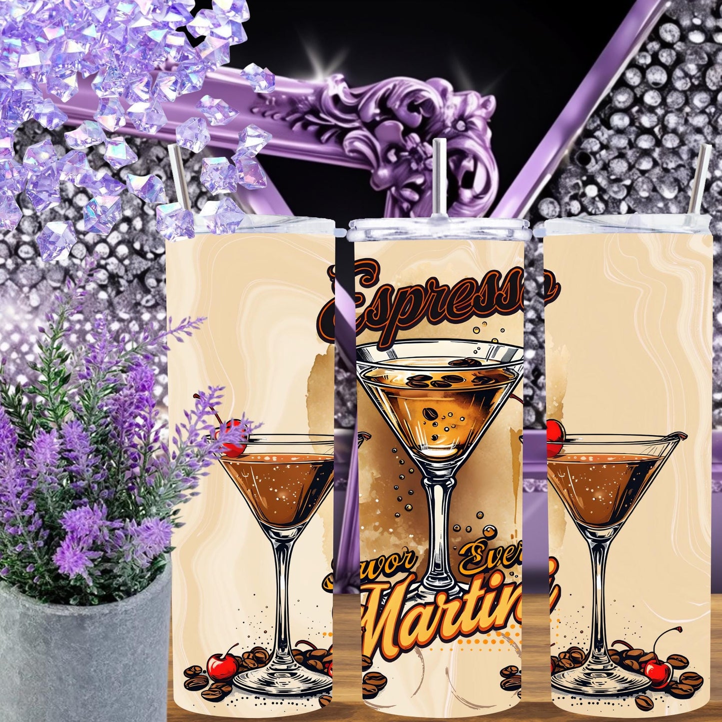Indulge in Style: 20 oz Espresso Martini Tumbler - Sip & Savor in Chic Design