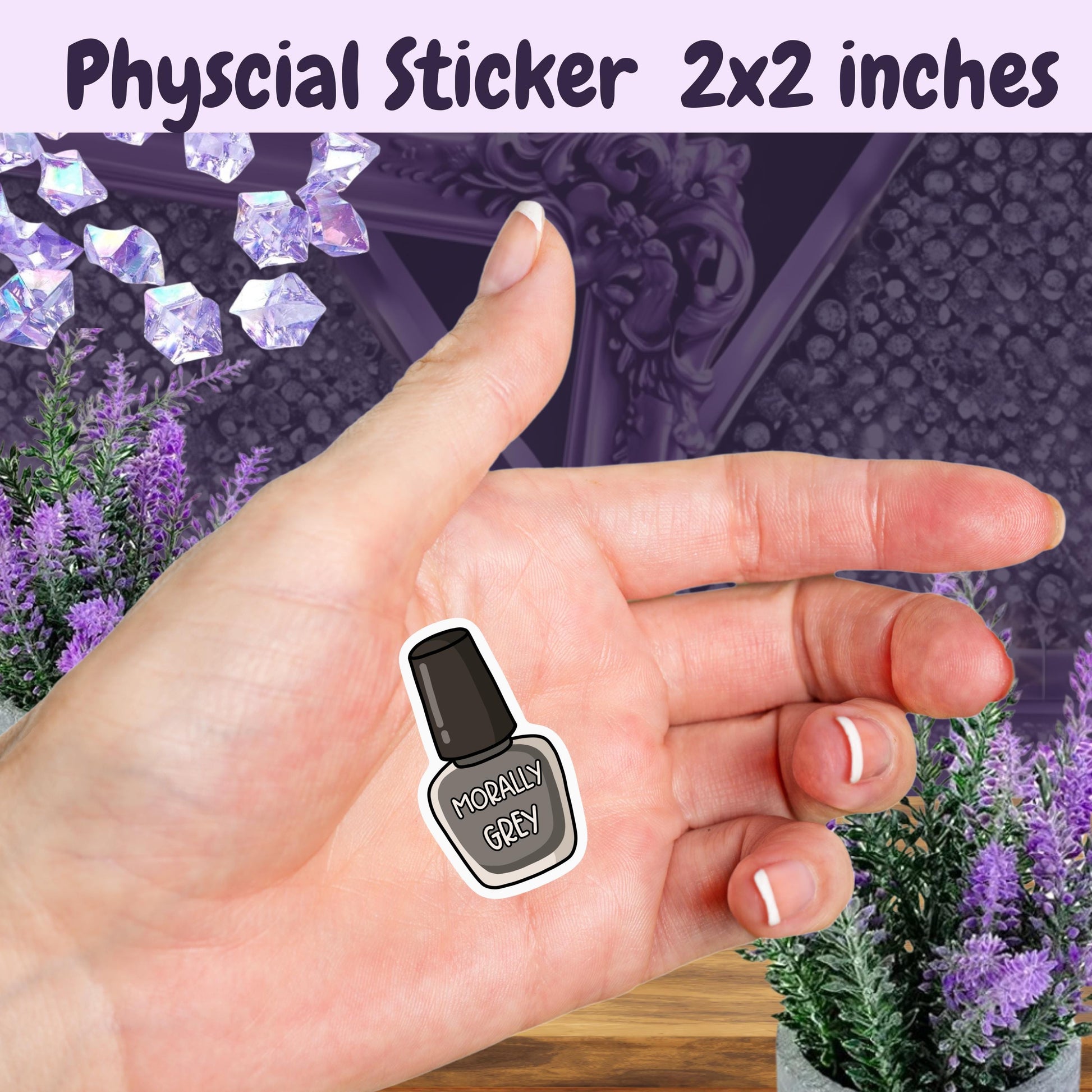 Morally Grey Nail Polish Sticker: Spicy Romance Booktok Kindle Decal