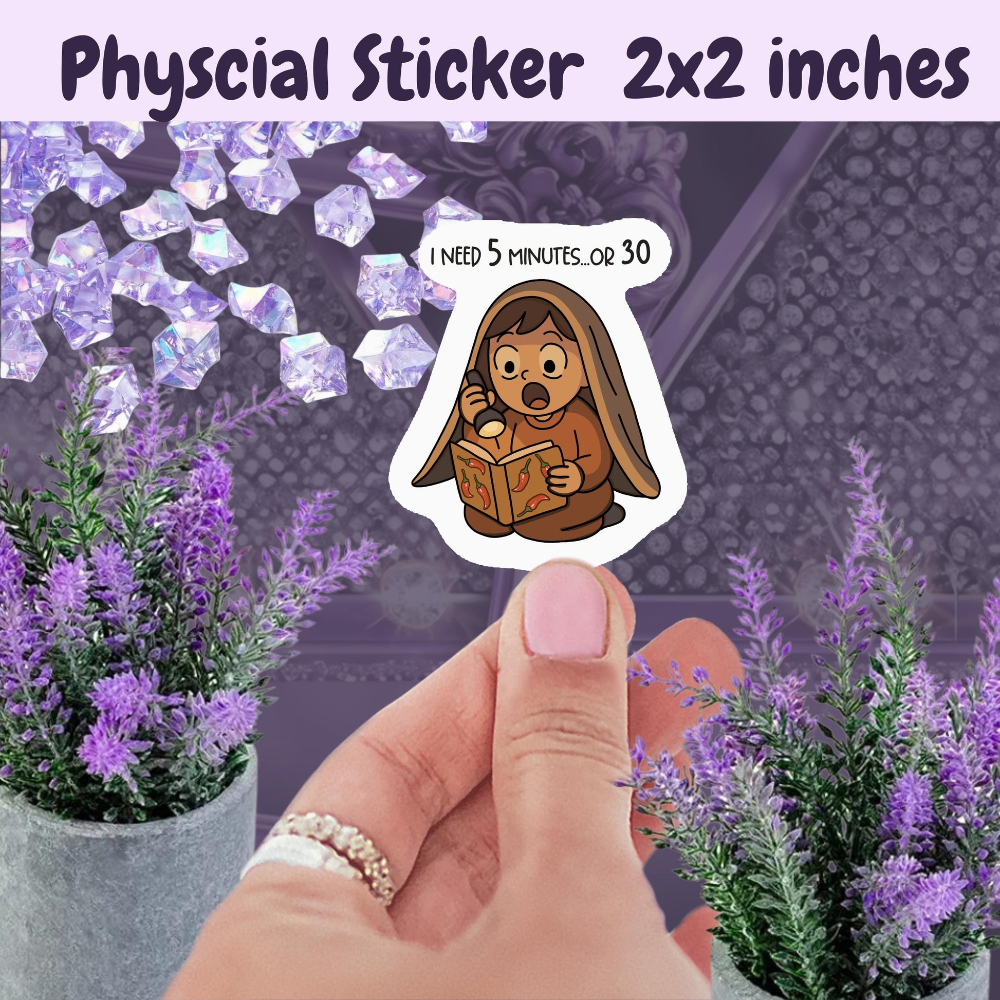 I Need 5 Minutes Or 30 Sticker: Spicy Romance Book Lover Kindle Decal