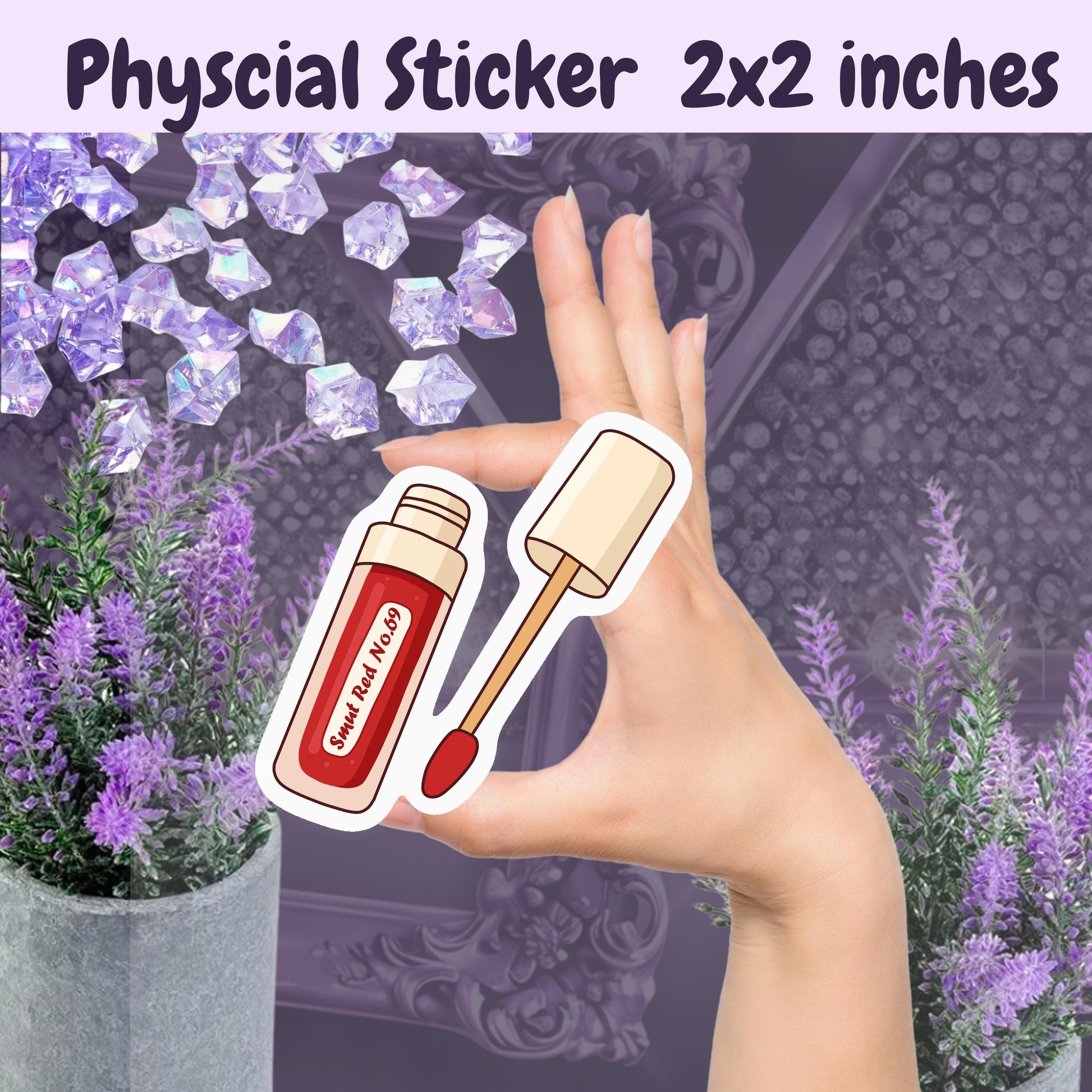 Smut Red No. 69 Vinyl Sticker: Spicy Romance Book Lover Gift