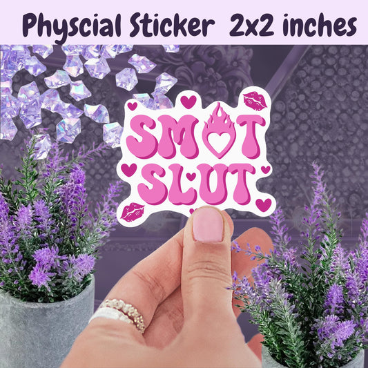 Smut Slut Sticker | Booktok Kindle Sticker | Spicy Book Club Smut Books | Smutty Romance Book Lover | Coquette Style