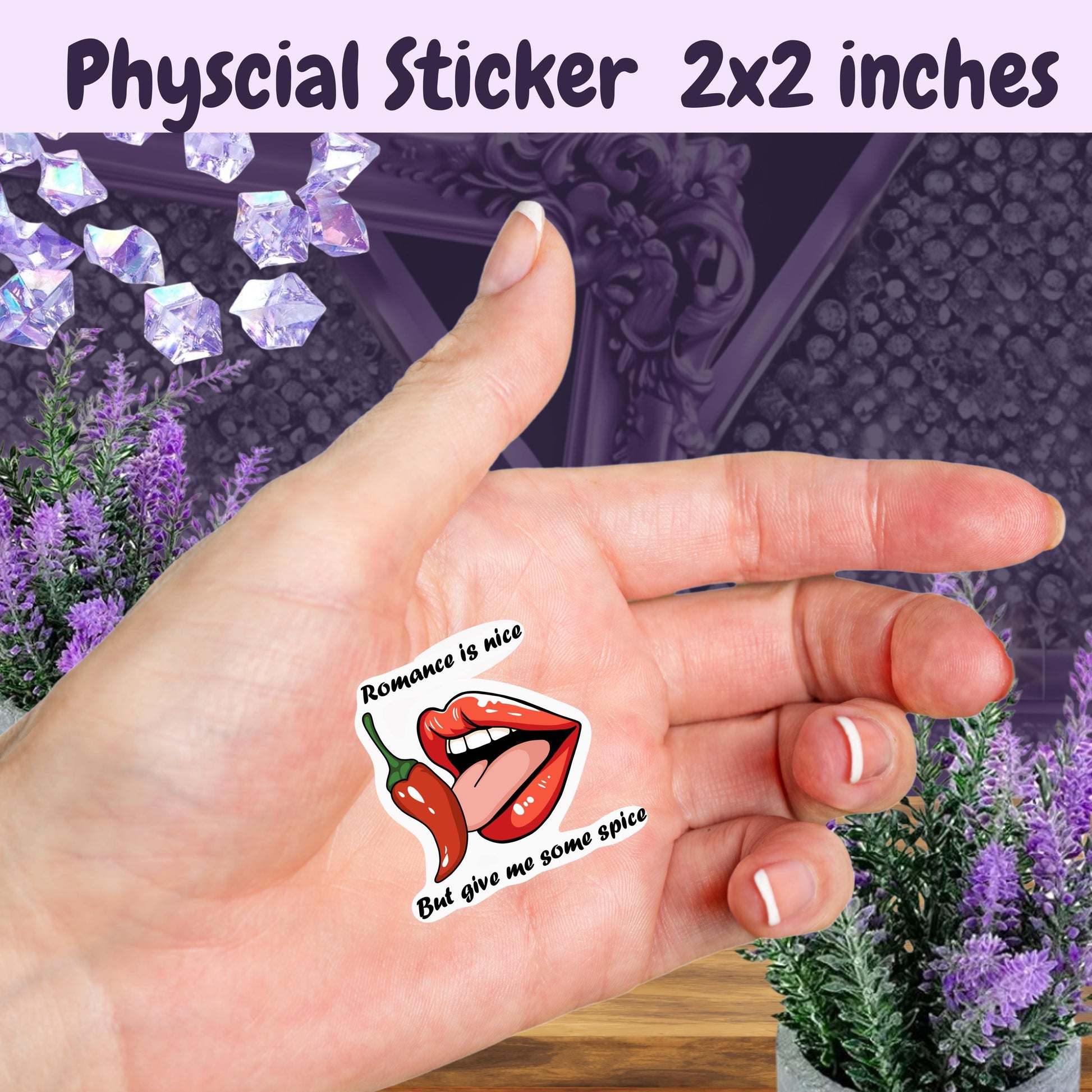 Spicy Romance Book Club Sticker: Retro Lips & Chili Pepper Vinyl Decal