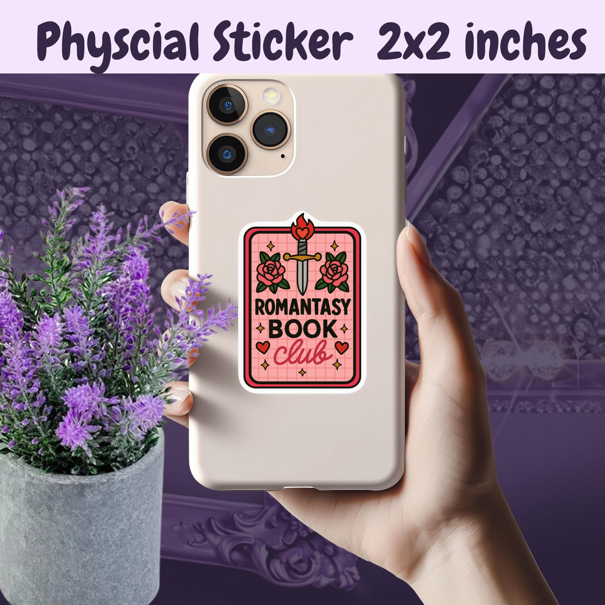 Romantasy Book Club Sticker: Spicy Romance, Fantasy Reader Vinyl Decal